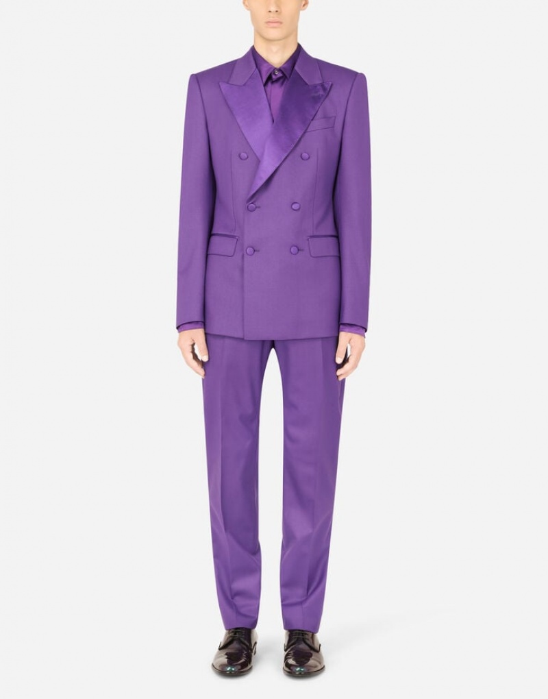Blazers Dolce Gabbana Double-breasted stretch wool Sicilia-fit Hombre | BQK493701