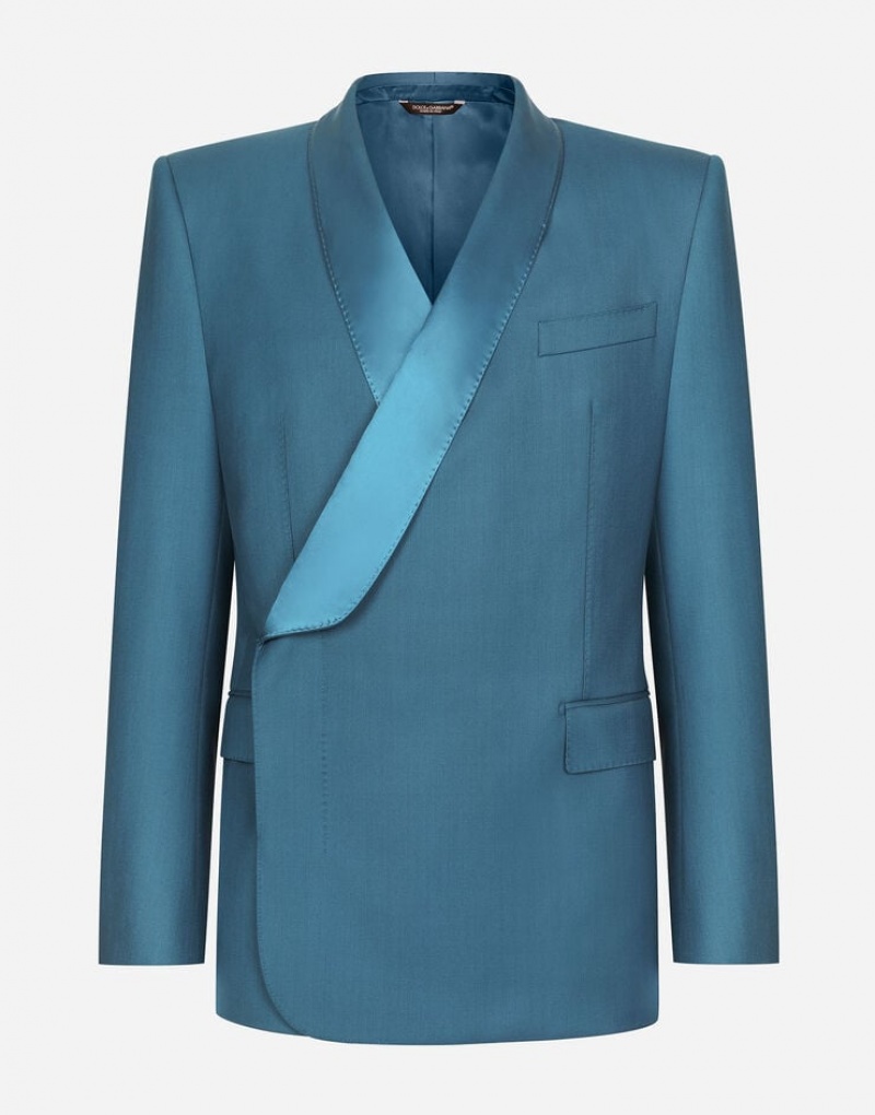 Blazers Dolce Gabbana Double-breasted wool Sicilia-fit tuxedo Hombre | PDW826431