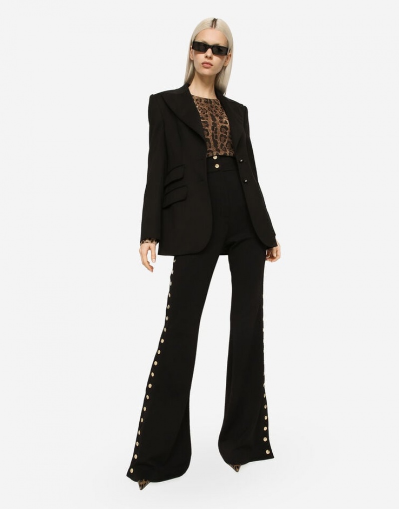 Blazers Dolce Gabbana Gabardine Turlington with-stitching Mujer | YQM538194