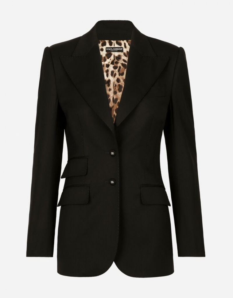 Blazers Dolce Gabbana Gabardine Turlington with-stitching Mujer | YQM538194
