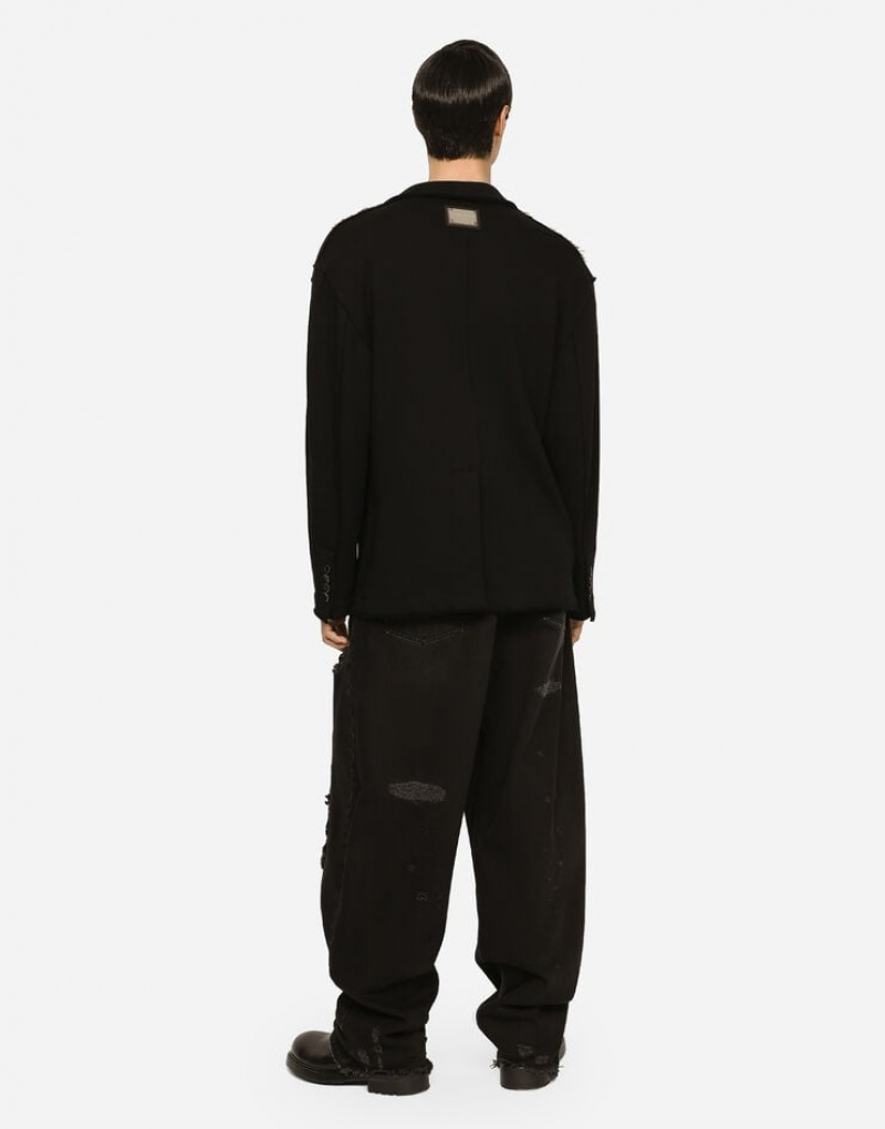 Blazers Dolce Gabbana Oversize jersey with logo tag Hombre | WAX721584