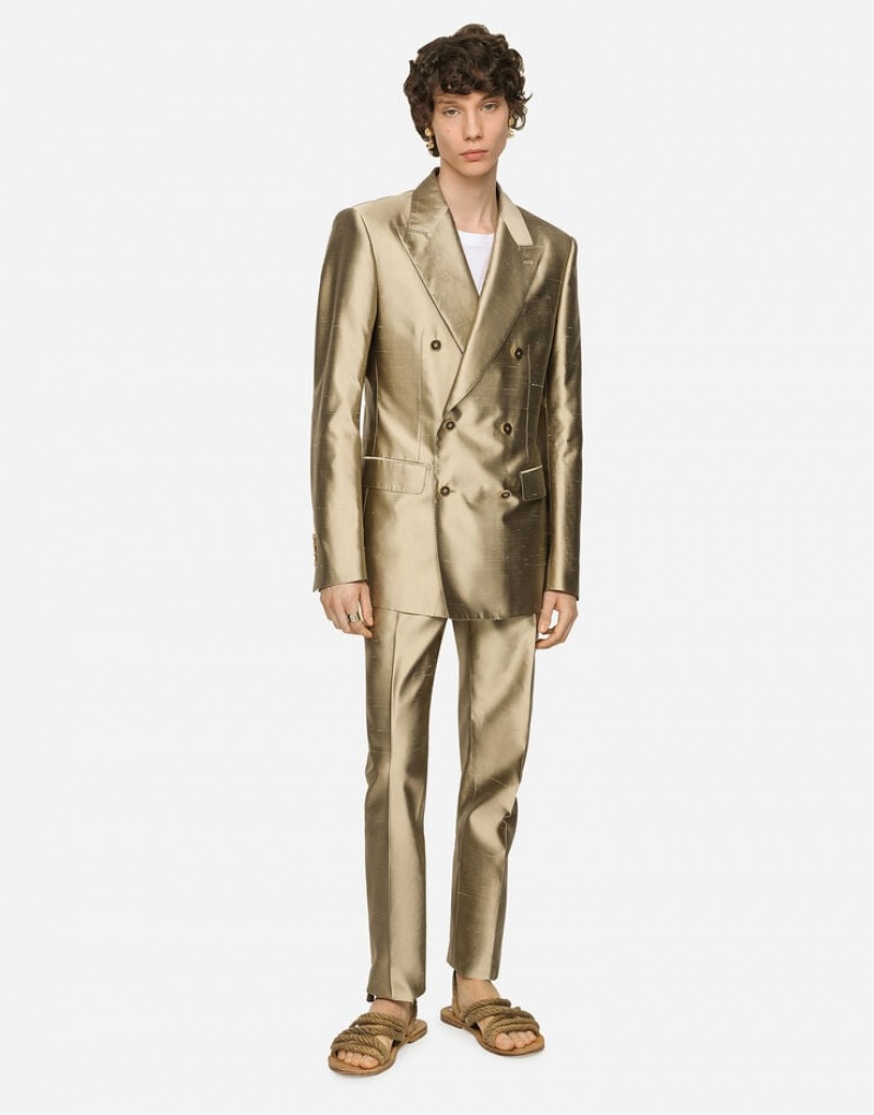 Blazers Dolce Gabbana Shantung silk double-breasted Sicilia-fit Hombre | JAF317485