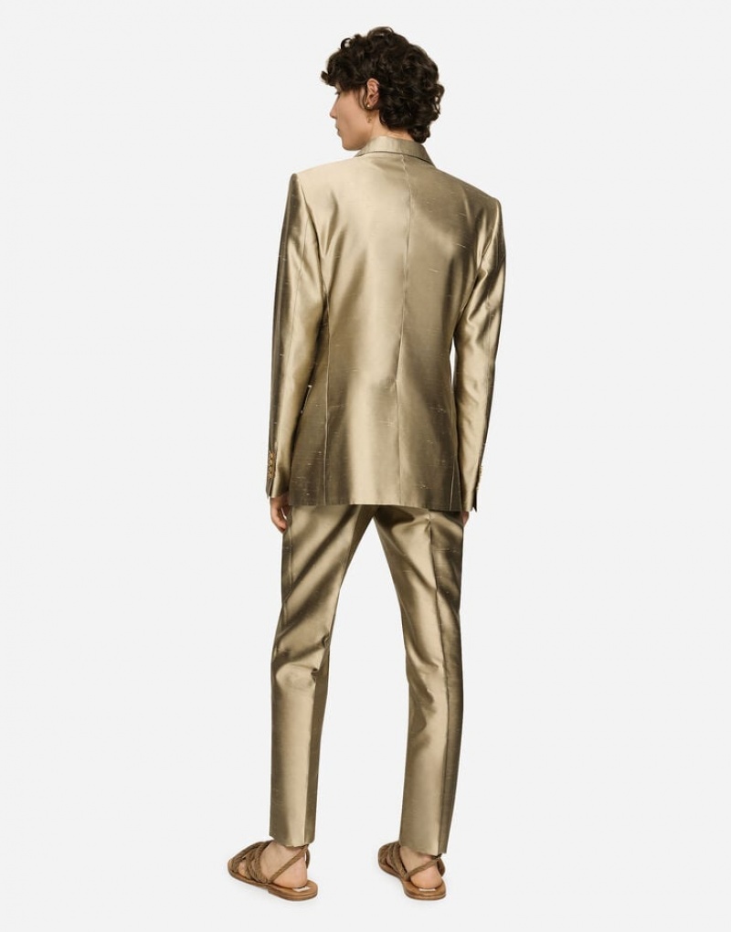 Blazers Dolce Gabbana Shantung silk double-breasted Sicilia-fit Hombre | JAF317485
