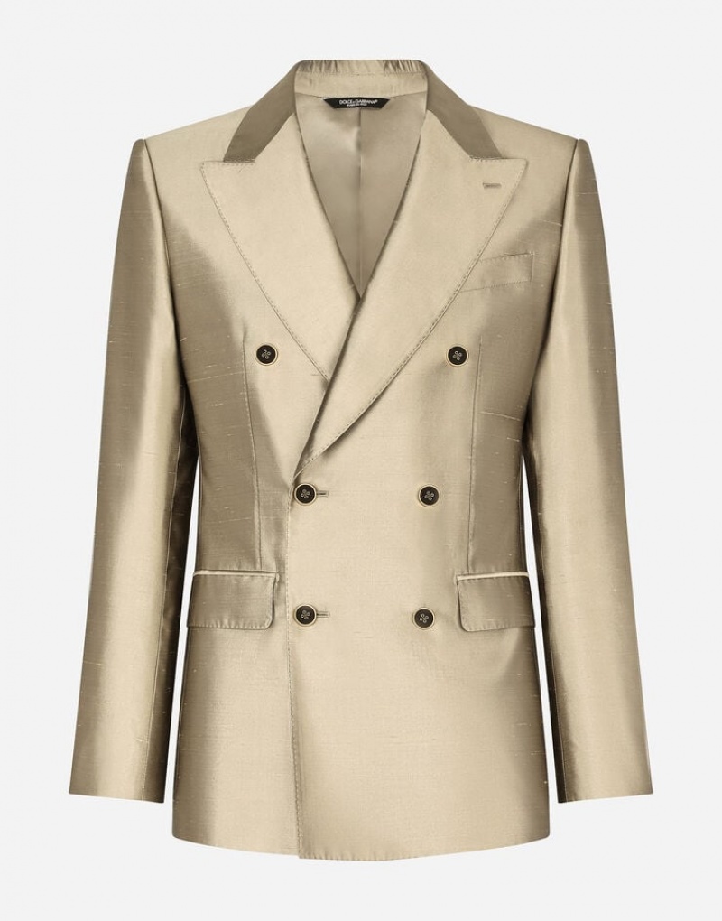 Blazers Dolce Gabbana Shantung silk double-breasted Sicilia-fit Hombre | JAF317485