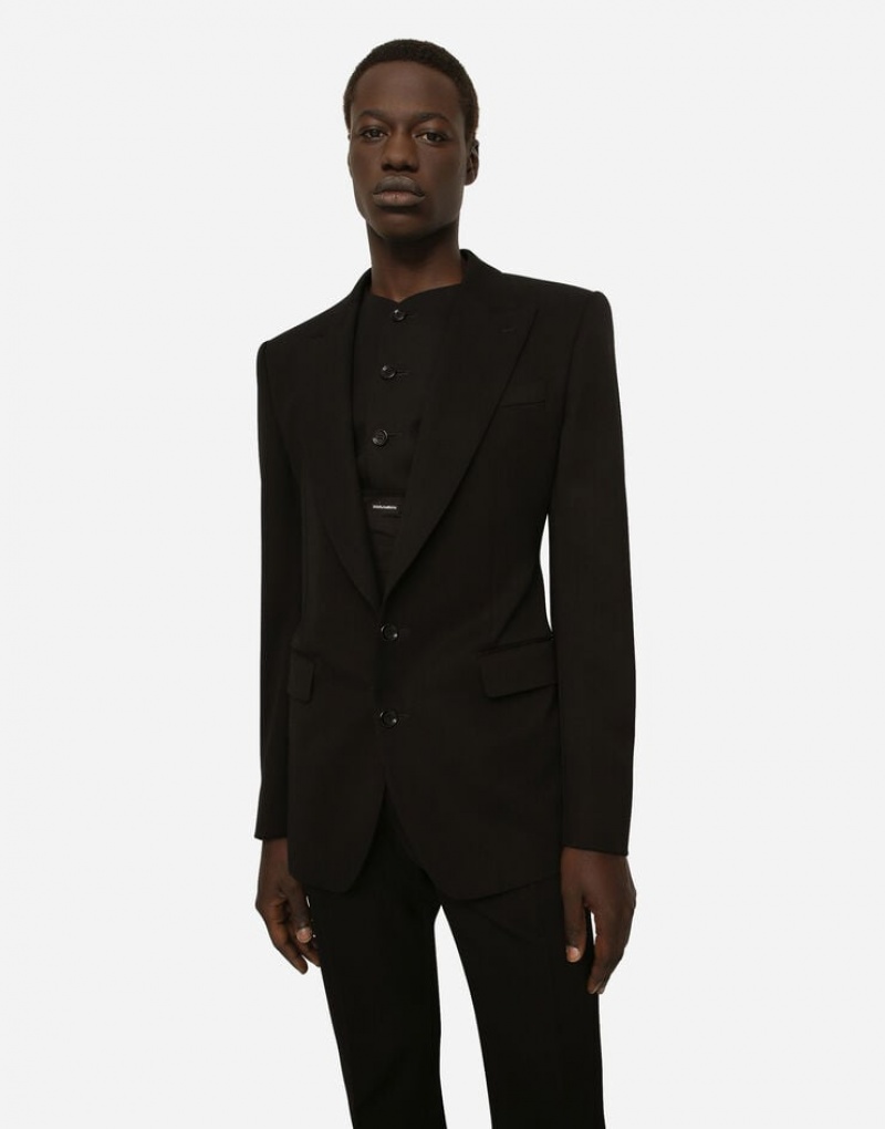 Blazers Dolce Gabbana Single-breasted wool faille Sicilia Hombre | RUP407685