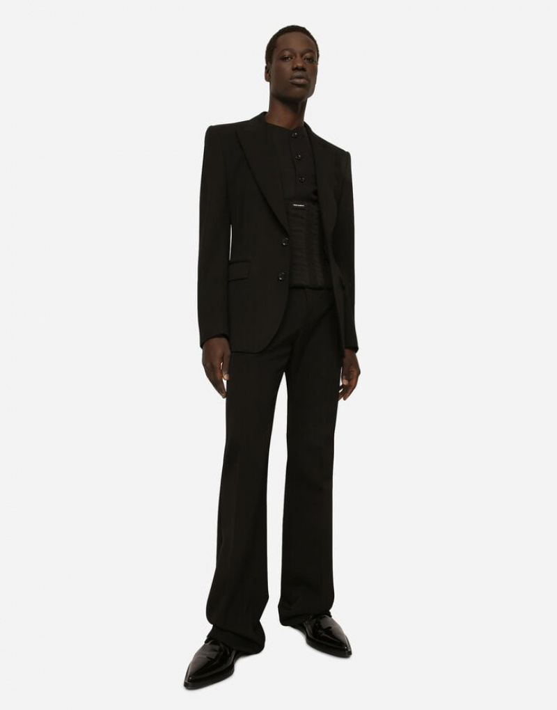 Blazers Dolce Gabbana Single-breasted wool faille Sicilia Hombre | RUP407685