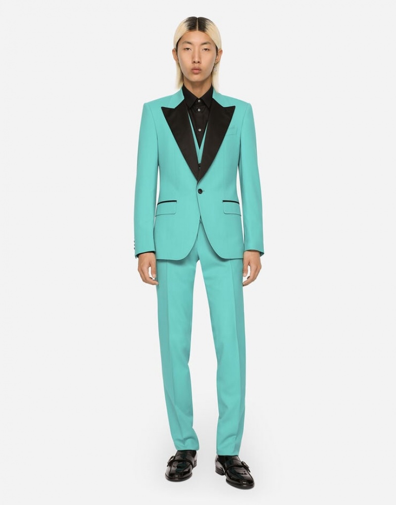 Blazers Dolce Gabbana Three-piece stretch wool Sicilia-fit tuxedo Hombre | ELI650921