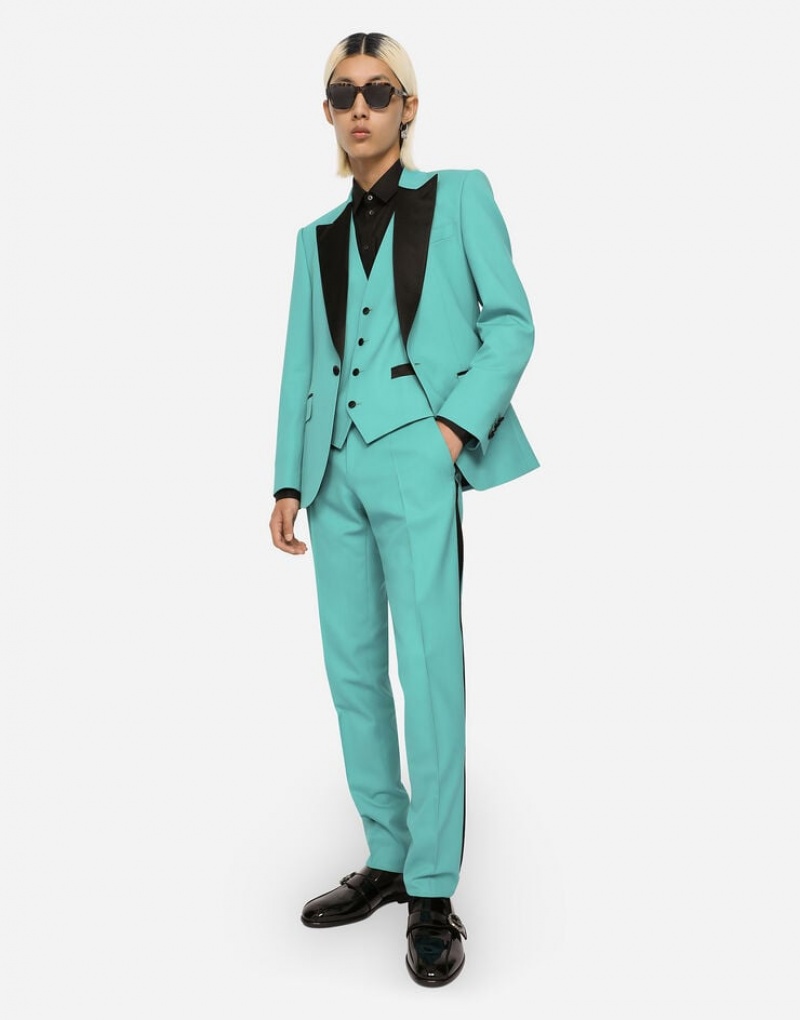Blazers Dolce Gabbana Three-piece stretch wool Sicilia-fit tuxedo Hombre | ELI650921