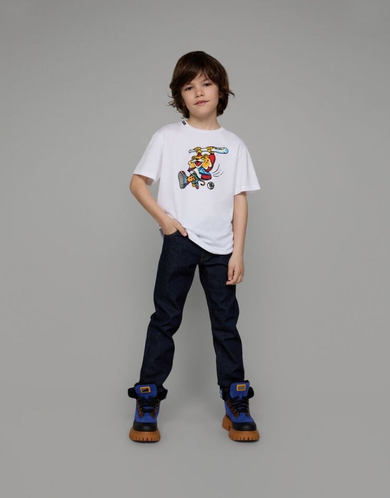 Camiseta Dolce Gabbana Corta-sleeved jersey with mascot print Niños | CKD529014