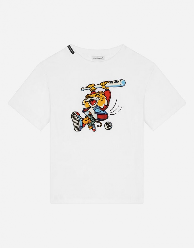Camiseta Dolce Gabbana Corta-sleeved jersey with mascot print Niños | CKD529014