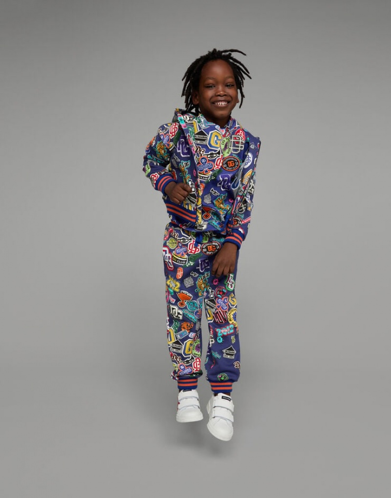 Camiseta Dolce Gabbana Corta-sleeved jersey with stickers print Niños | WCL741308