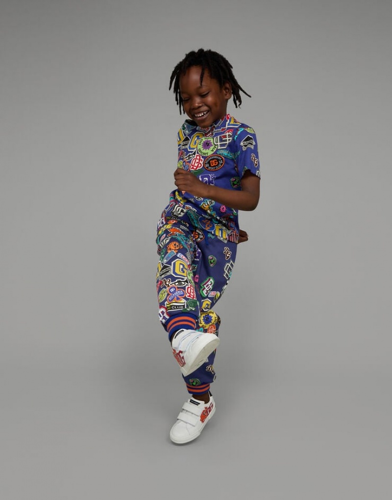 Camiseta Dolce Gabbana Corta-sleeved jersey with stickers print Niños | WCL741308