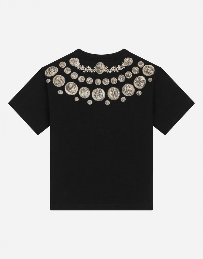 Camiseta Dolce Gabbana Corta-sleeved jersey with coin print Niños | IMA156408