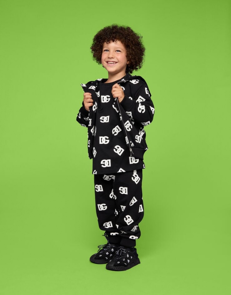 Camiseta Dolce Gabbana Jersey with all-over DG logo print Niños | TOW547603
