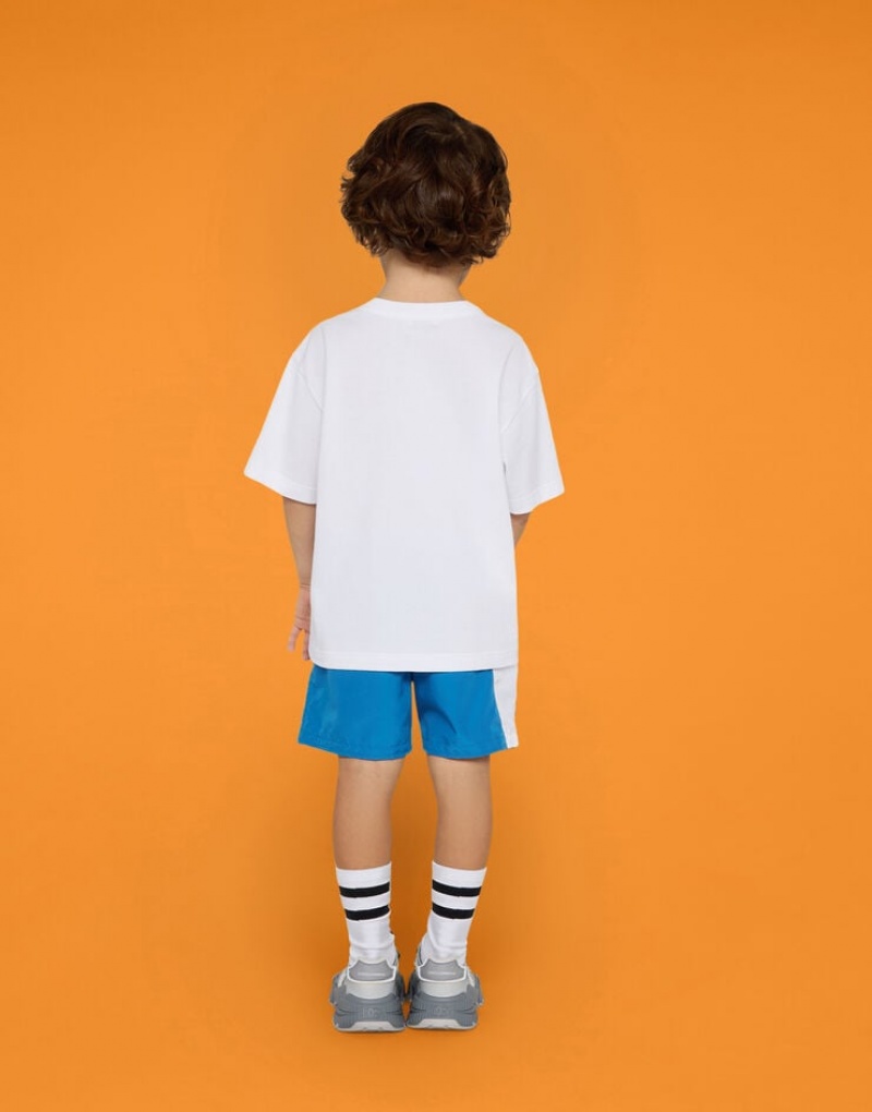 Camiseta Dolce Gabbana Jersey with logo tag print Niños | DLY057241