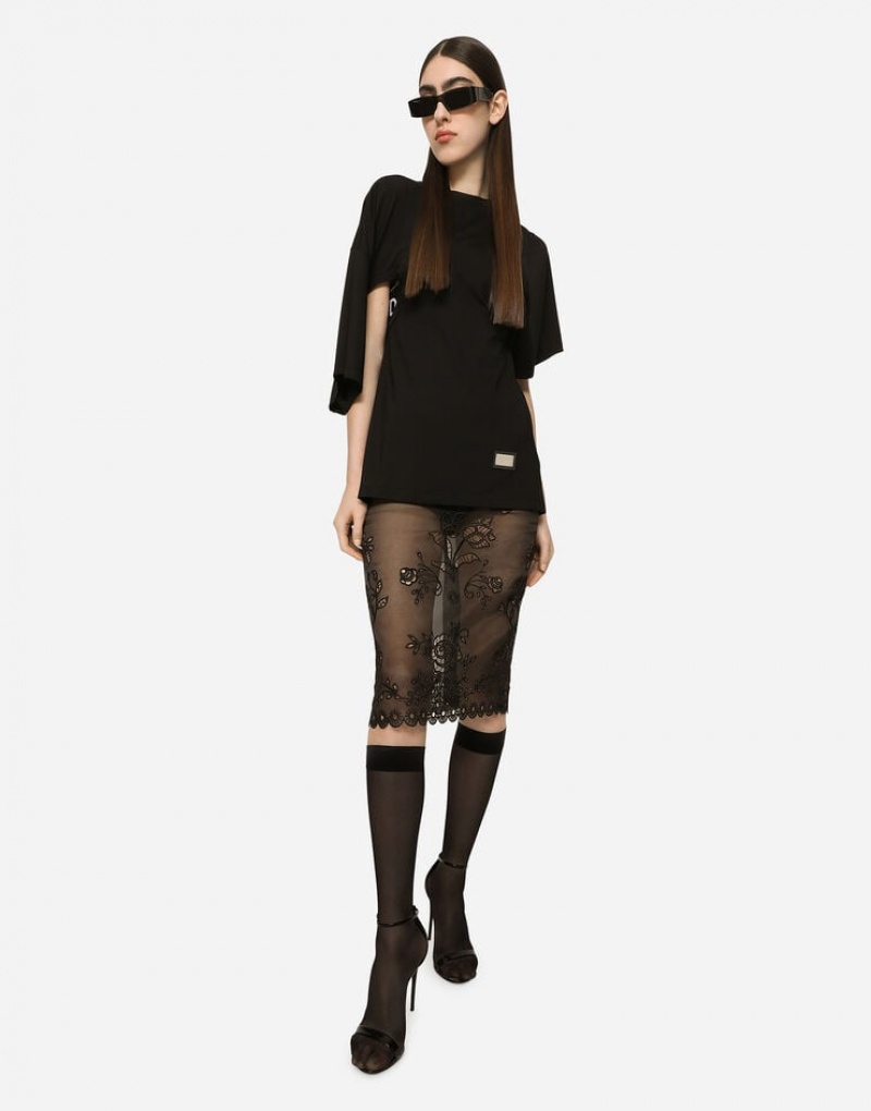Falda Dolce Gabbana Crinoline calf-length with inlay embellishment Mujer | FMH506147
