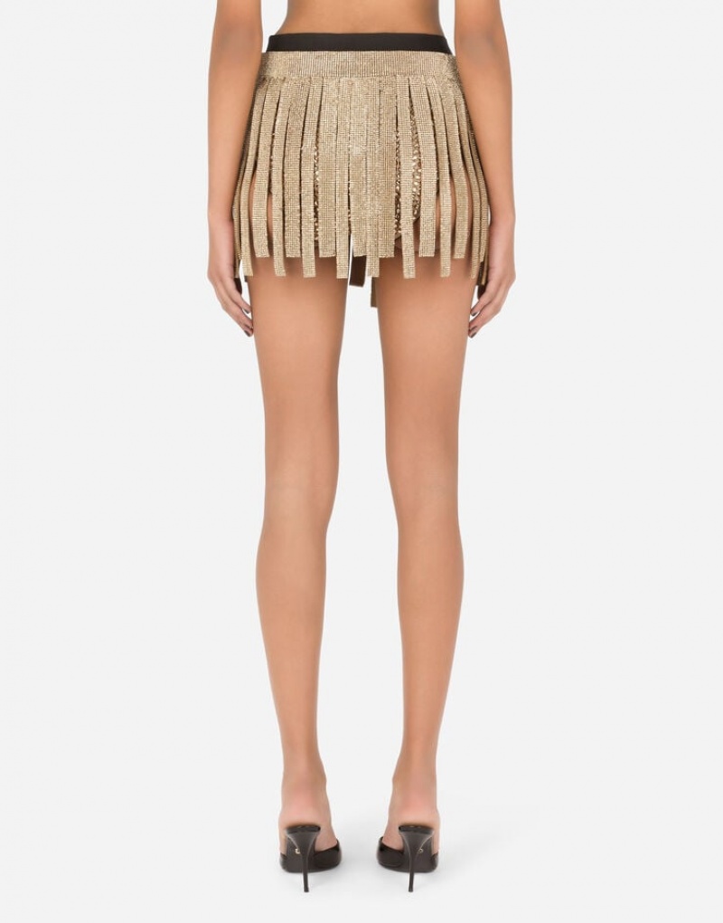 Falda Dolce Gabbana Crystal mesh with fringing Mujer | GEV960153
