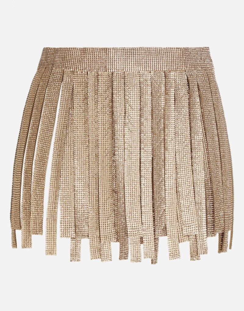 Falda Dolce Gabbana Crystal mesh with fringing Mujer | GEV960153