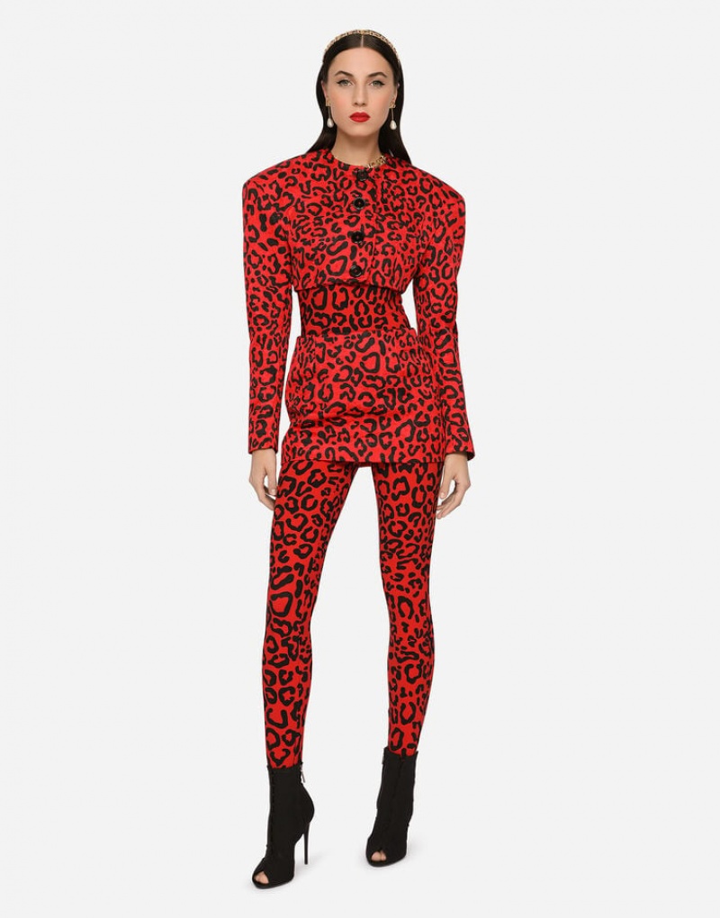 Falda Dolce Gabbana Leopard-print brocade Mujer | BMX297314