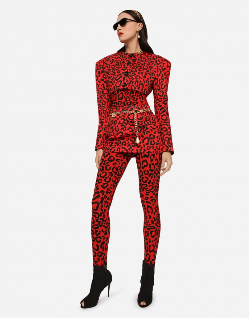 Falda Dolce Gabbana Leopard-print brocade Mujer | BMX297314