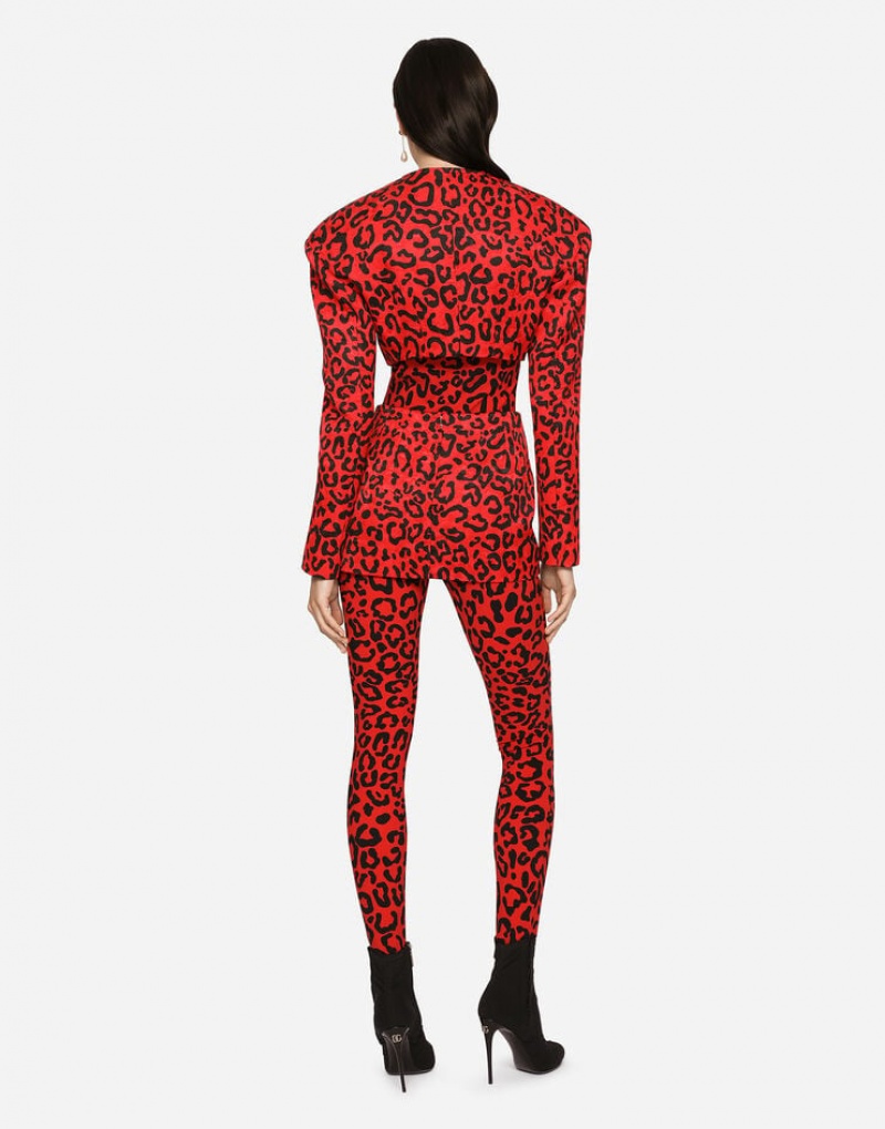 Falda Dolce Gabbana Leopard-print brocade Mujer | BMX297314