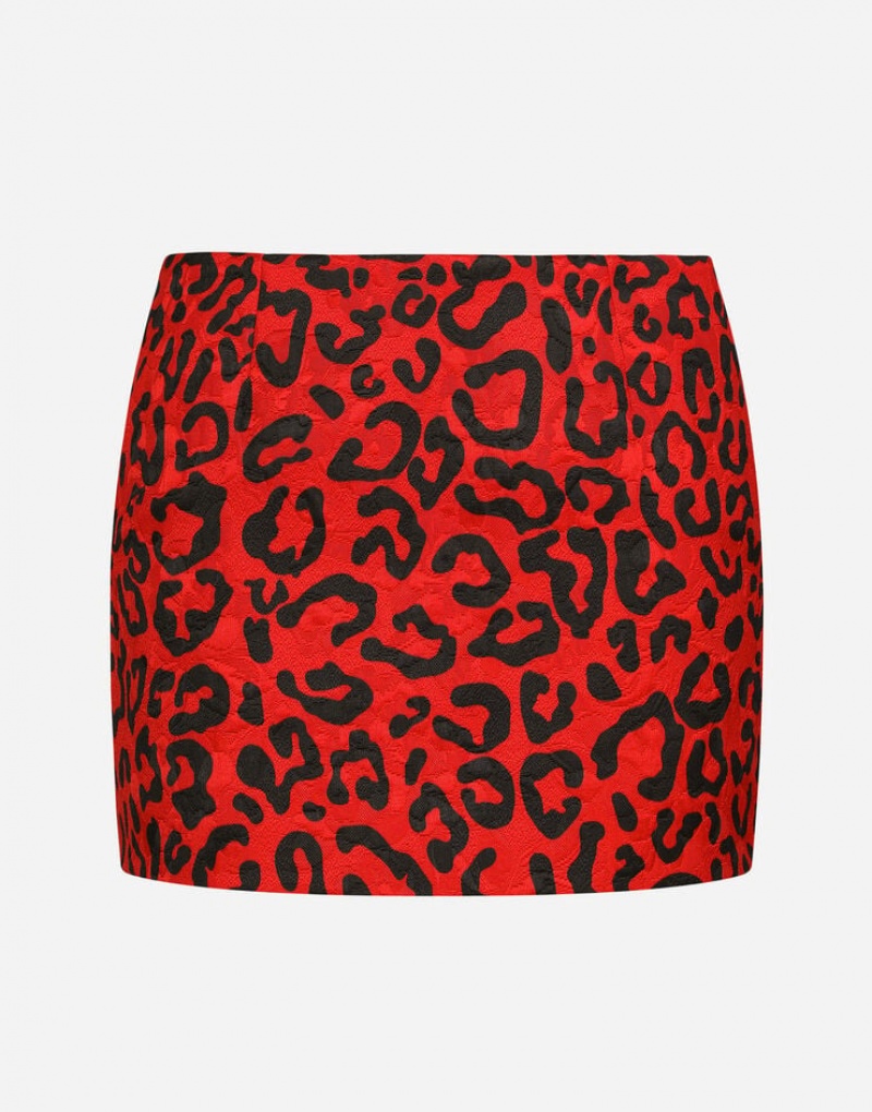 Falda Dolce Gabbana Leopard-print brocade Mujer | BMX297314