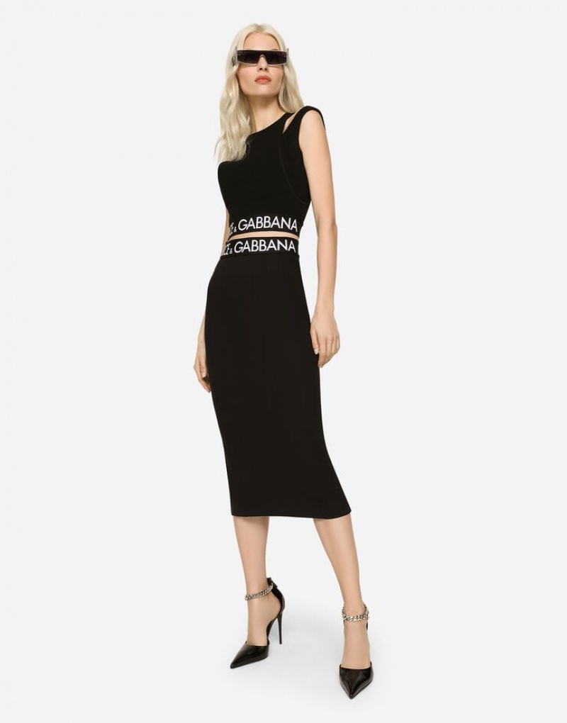 Falda Dolce Gabbana Technical jersey calf-length Mujer | BYJ907234