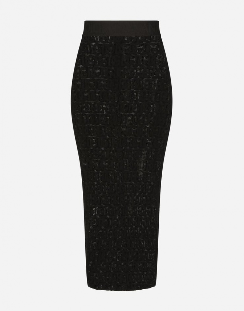 Falda Dolce Gabbana Tulle calf-length with all-over DG logo Mujer | WQV805392