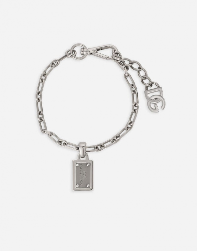 Joyas Dolce Gabbana Bracelet with logo tag Hombre | CSZ498036