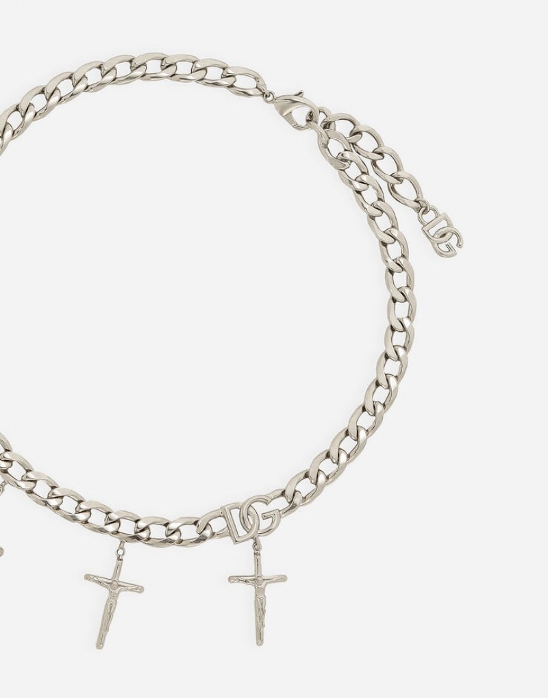 Joyas Dolce Gabbana Chain necklace with cross pendants and DG logo Hombre | BJZ508194