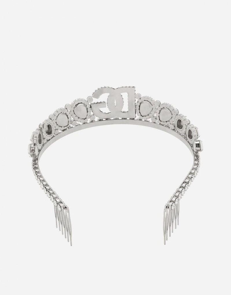 Joyas Dolce Gabbana Diadem with crystal embellishment and DG logo Mujer | XPL395284