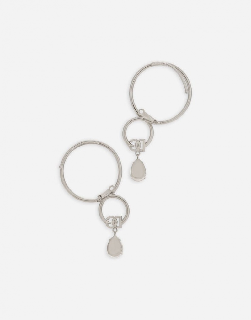 Joyas Dolce Gabbana Ear cuff earrings with DG logo and rhinestones Mujer | RQC759840