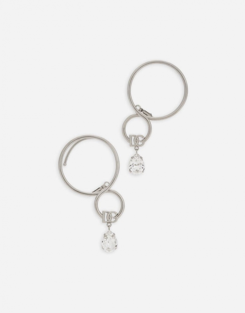 Joyas Dolce Gabbana Ear cuff earrings with DG logo and rhinestones Mujer | RQC759840