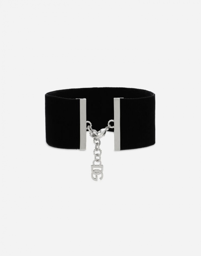 Joyas Dolce Gabbana KIM Velvet choker with cross pendant Mujer | TDN451783