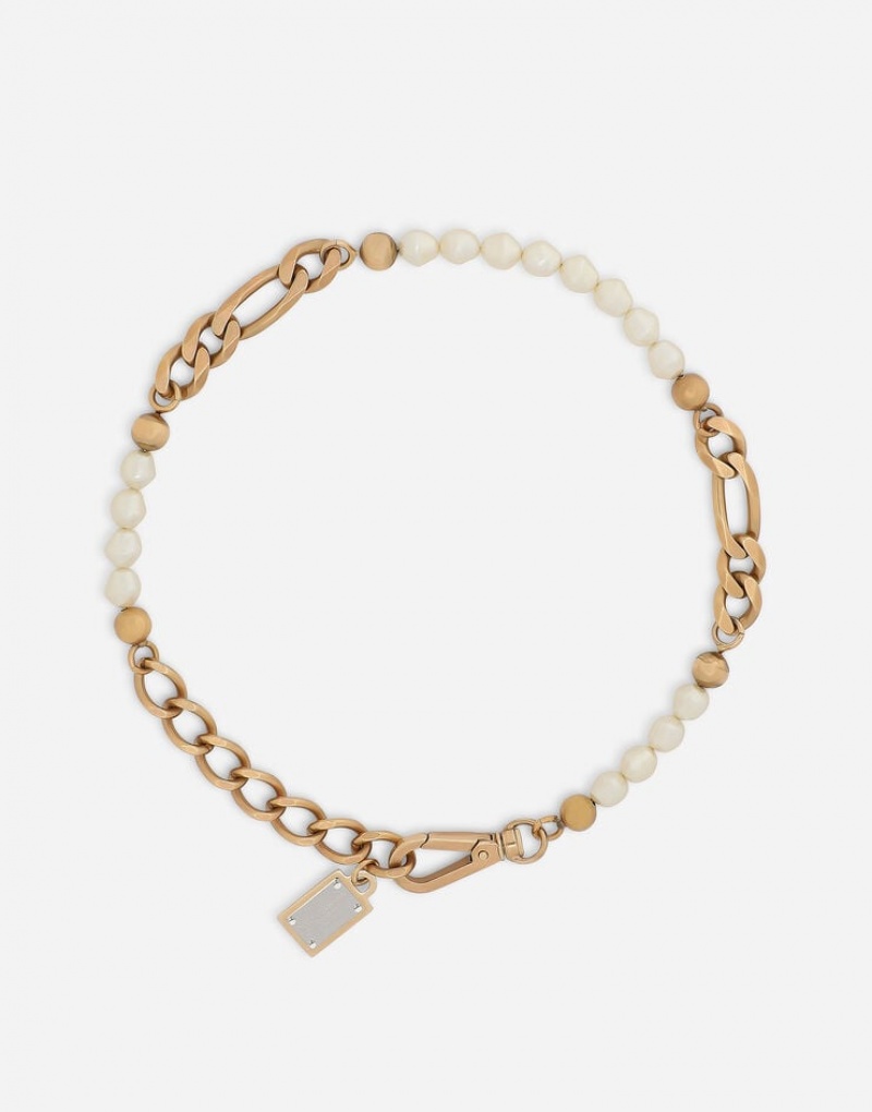 Joyas Dolce Gabbana Link necklace with pearls Mujer | LRX258467