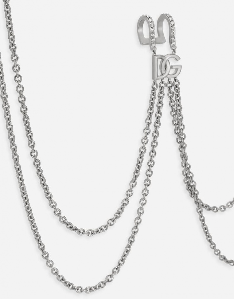 Joyas Dolce Gabbana Lip piercing with DG logo and earrings Hombre | XKZ174059