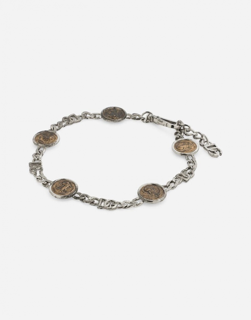 Joyas Dolce Gabbana Necklace with coins and DG logo Hombre | MJX764351