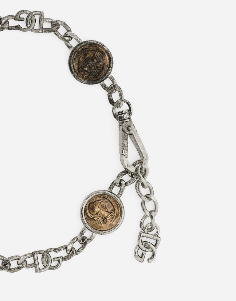 Joyas Dolce Gabbana Necklace with coins and DG logo Hombre | MJX764351