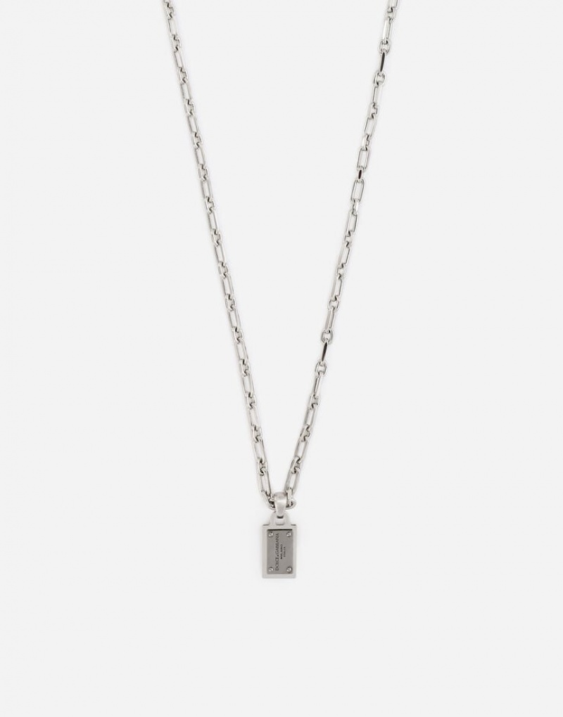 Joyas Dolce Gabbana Necklace with logo tag Hombre | OBZ015487
