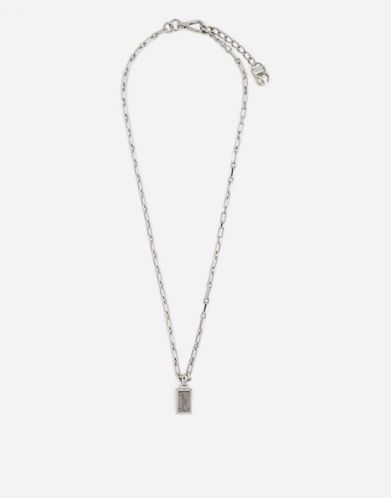 Joyas Dolce Gabbana Necklace with logo tag Hombre | OBZ015487