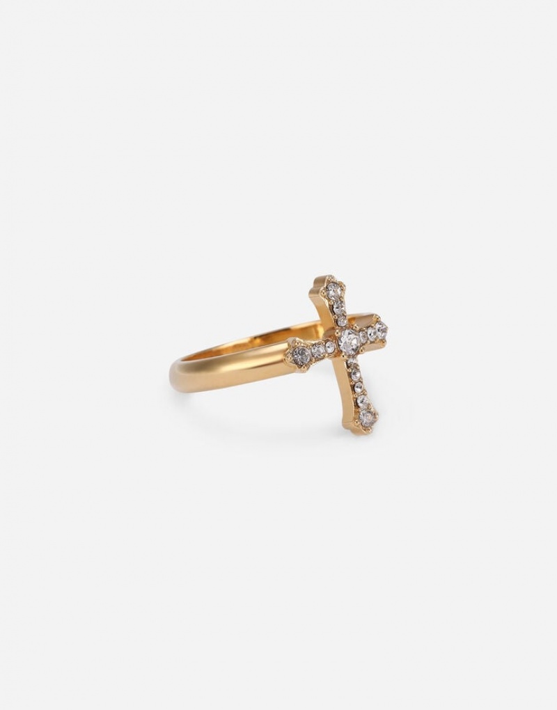 Joyas Dolce Gabbana Ring with cross and crystals Hombre | XYK943821