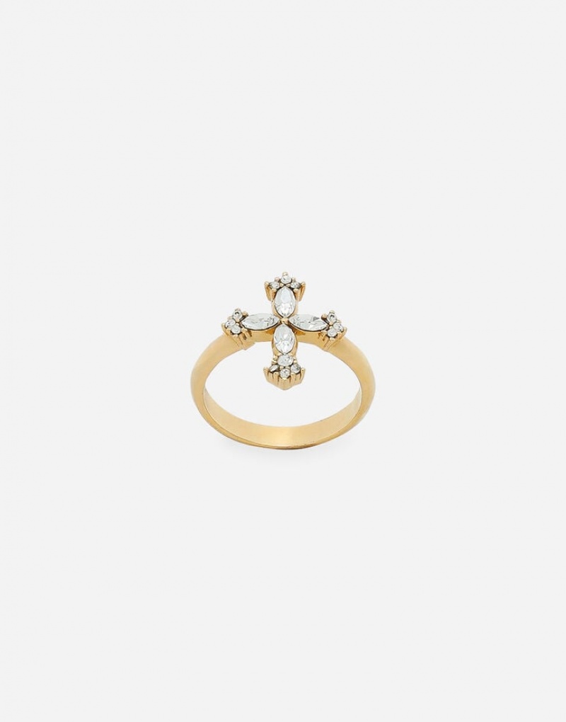 Joyas Dolce Gabbana Ring with rhinestone-detailed cross Mujer | QLV402958