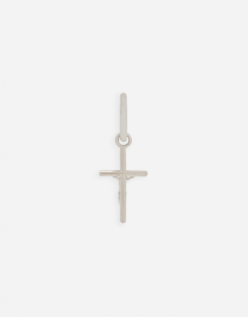 Joyas Dolce Gabbana Single Creole earring with cross pendant Hombre | VXK264713