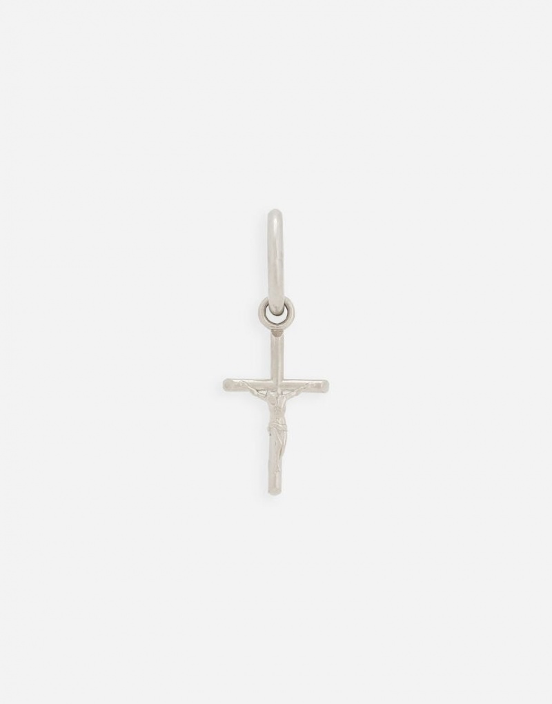 Joyas Dolce Gabbana Single Creole earring with cross pendant Hombre | VXK264713