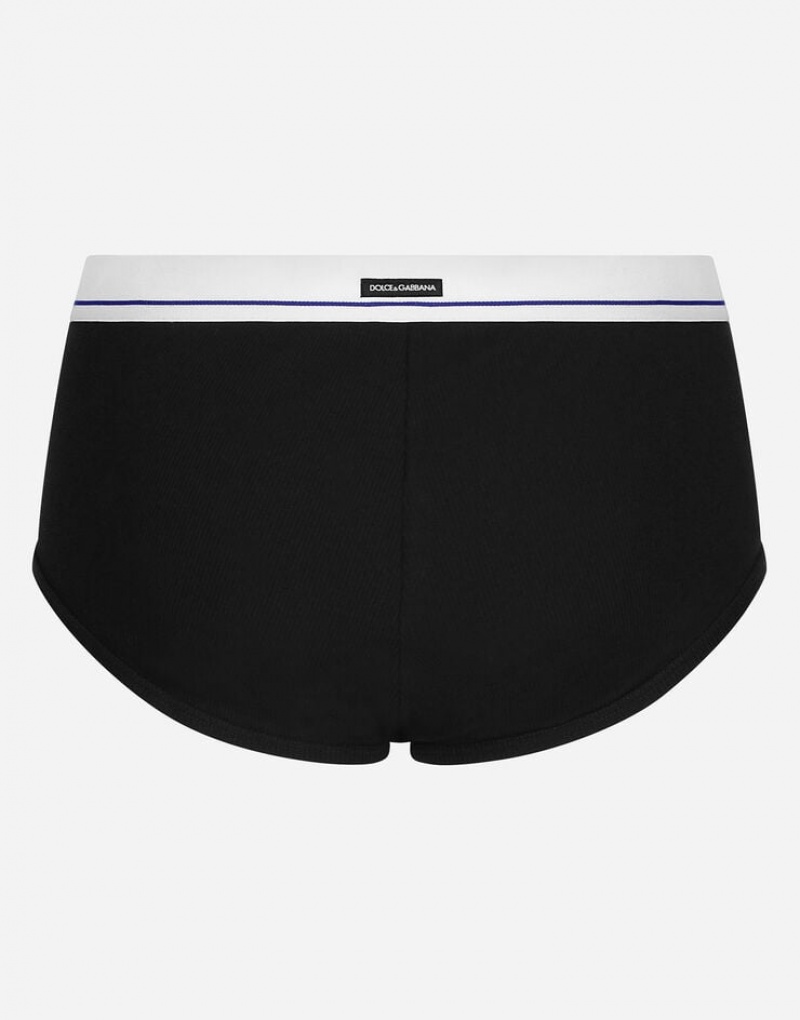 Ropa Interior Dolce Gabbana Fine-rib cottonndo with Re-Edition label Hombre | HZU236548