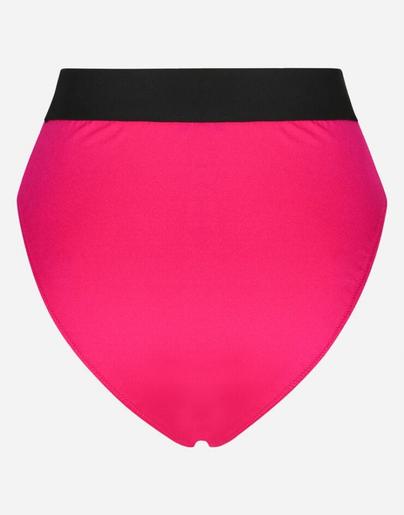 Ropa Interior Dolce Gabbana High-waisted panties with rhinestones Mujer | ABL108746