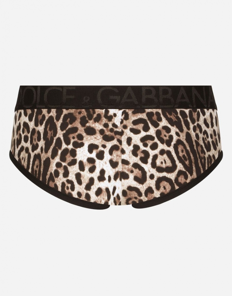 Ropa Interior Dolce Gabbana Two-way stretch jersey with leopard print Hombre | DLA908351