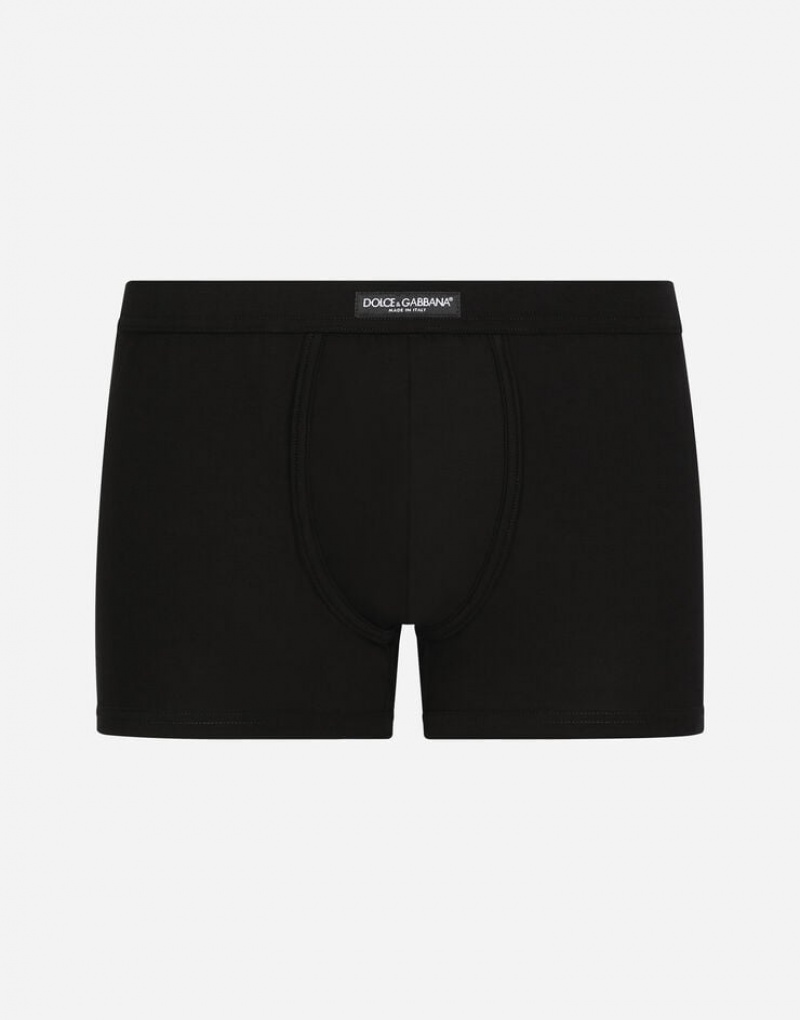 Ropa Interior Dolce Gabbana Two-way stretch jersey boxers with logo label Hombre | SHC613058