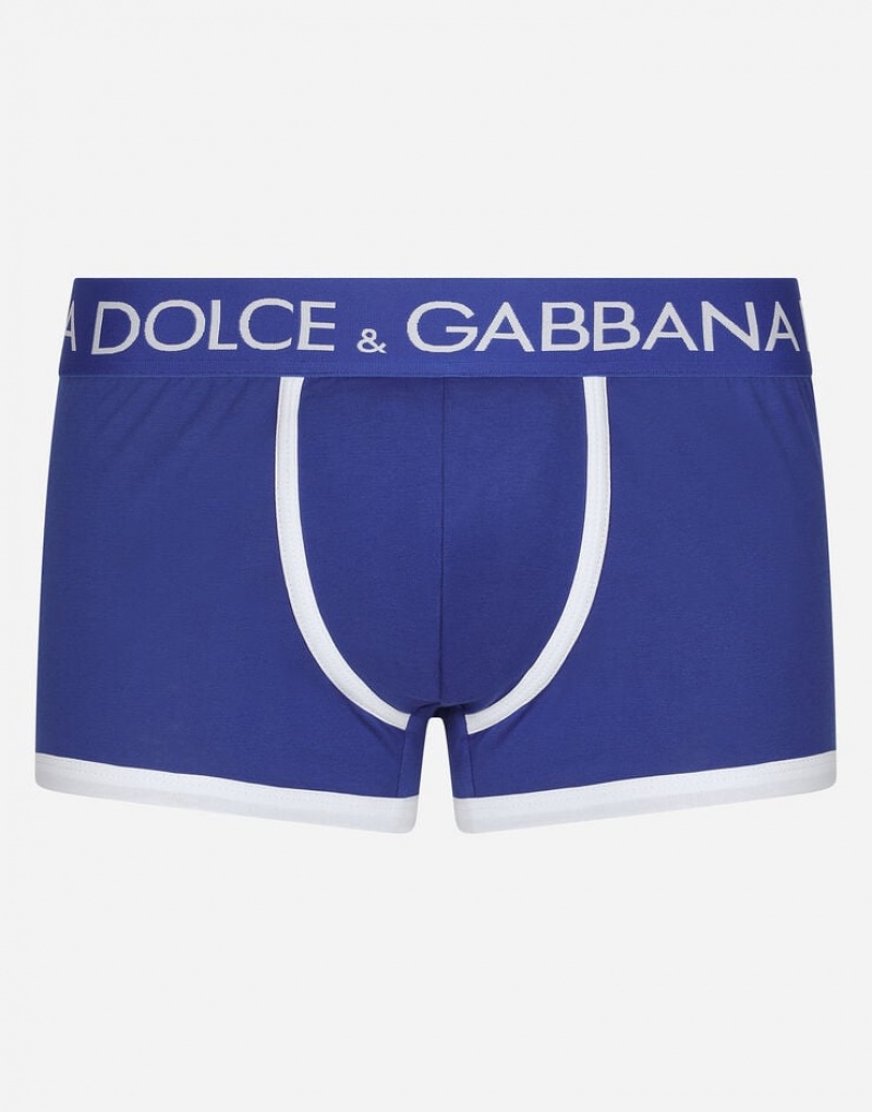 Ropa Interior Dolce Gabbana Two-way stretch jersey boxers with contrasting piping Hombre | RLY472308