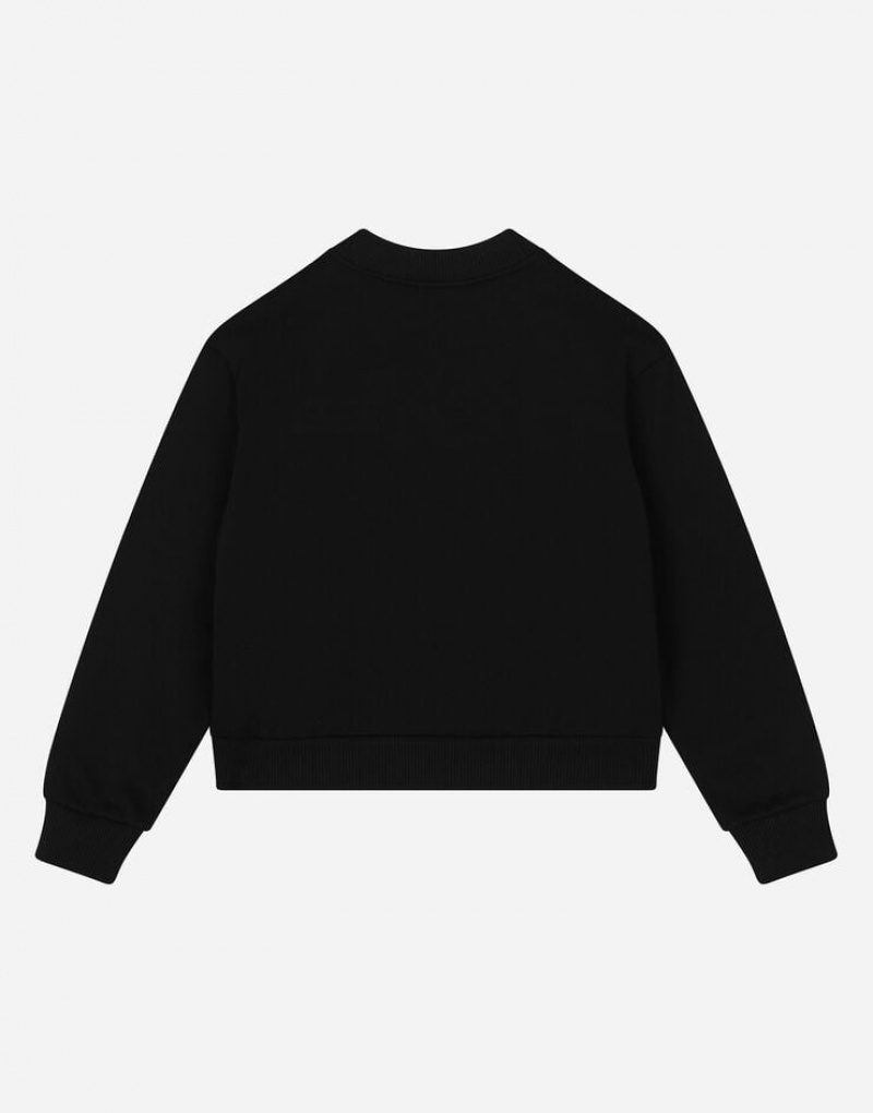 Sudaderas Dolce Gabbana Long-sleeved round-neck with logo print Niños | TPI914768